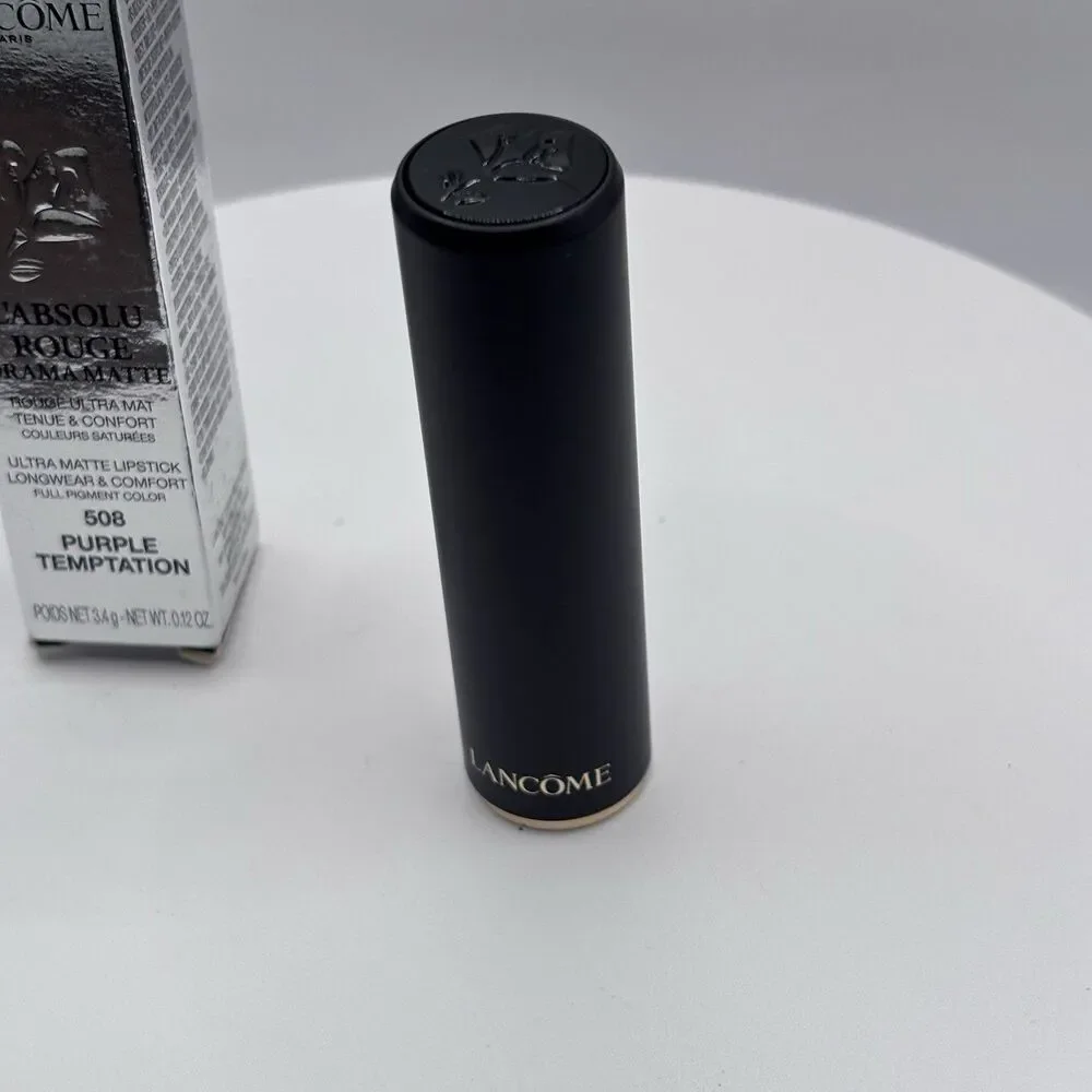 LANCOME ~ L'ABSOLU ROUGE DRAMA MATTE LIPCOLOR ~ # 508 PURPLE TEMPTATION ~ BOXED